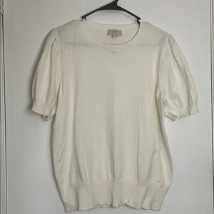 LOFT Cream Puff Sleeve Top